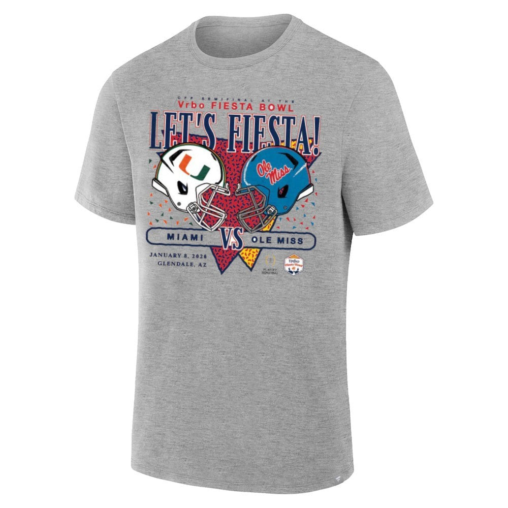 Let’s Fiesta Miami Vs Ole Miss 2026 Vrbo Fiesta Bowl Matchup Shirt