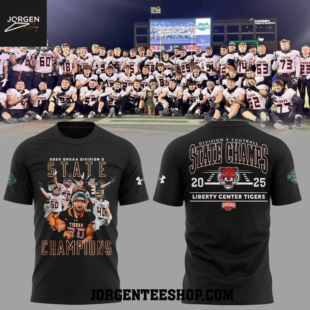 Liberty Center Tigers Football 2025 State Champions High School Shirt