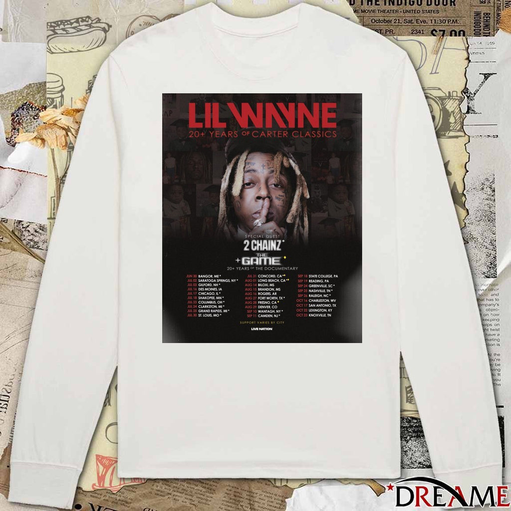 Lil Wayne 2 Chainz and The Game Dates June 30 – October 23, 2026 Poster t-shirt