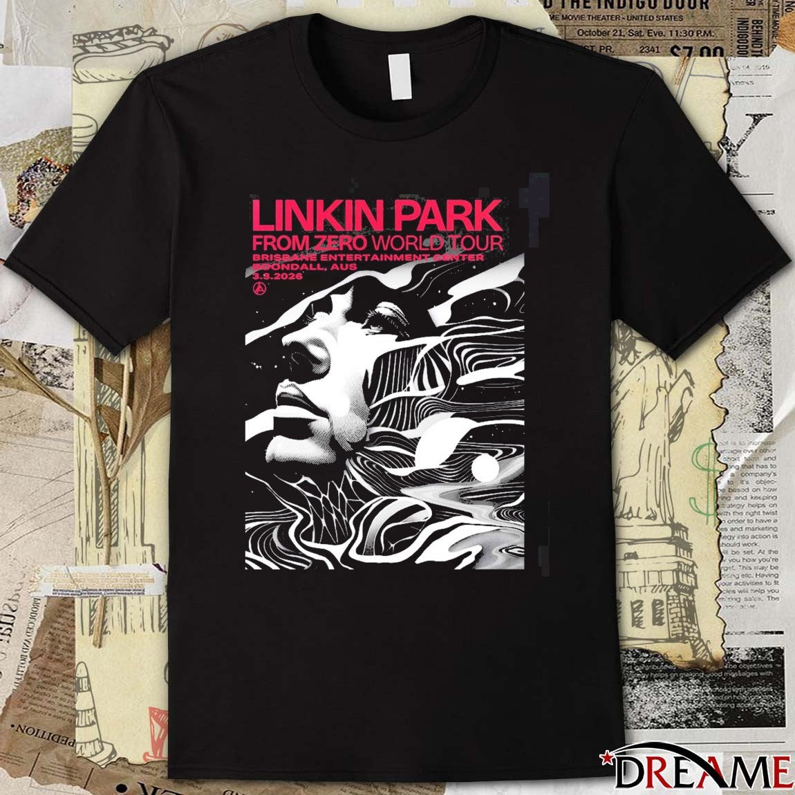 Linkin Park From Zero World Tour Boondall Australia 2026 Night 1 Gig Brisbane Entertainment Center March 3 Poster t-shirt