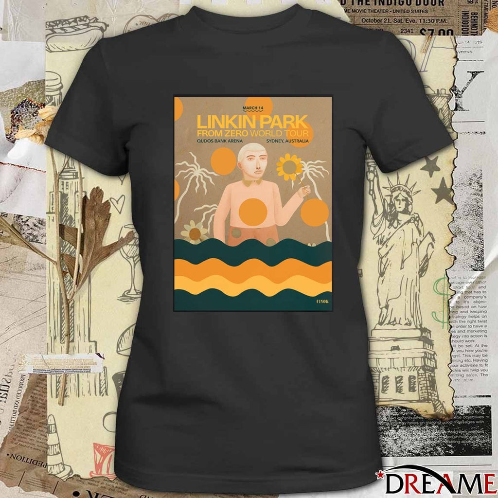 Linkin Park From Zero World Tour Sydney Australia 2026 Night 1 Gig Qudos Bank Arena March 14 Poster t-shirt