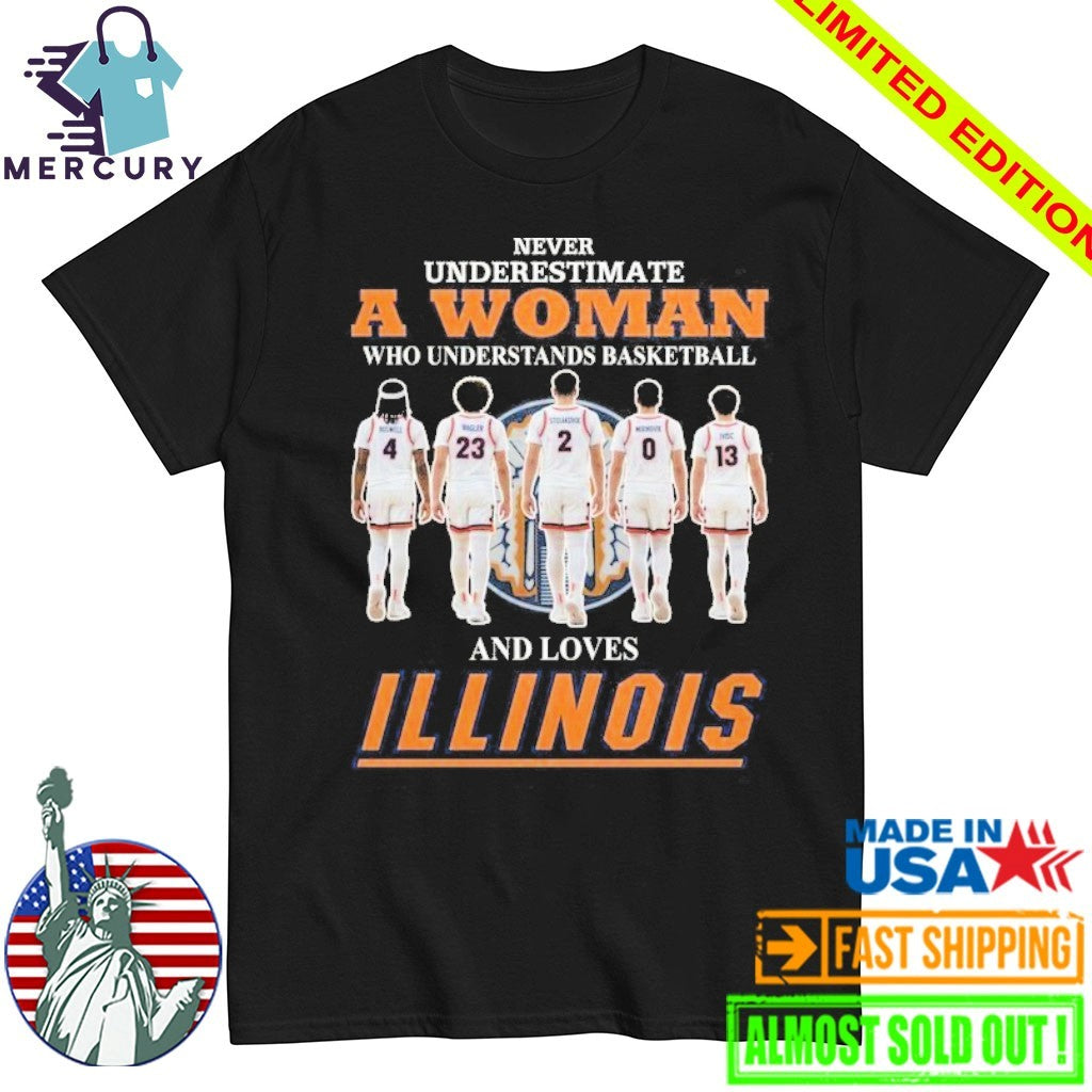 Lllinois Fighting Lllini 2026 Never Underestimate A Woman Shirt