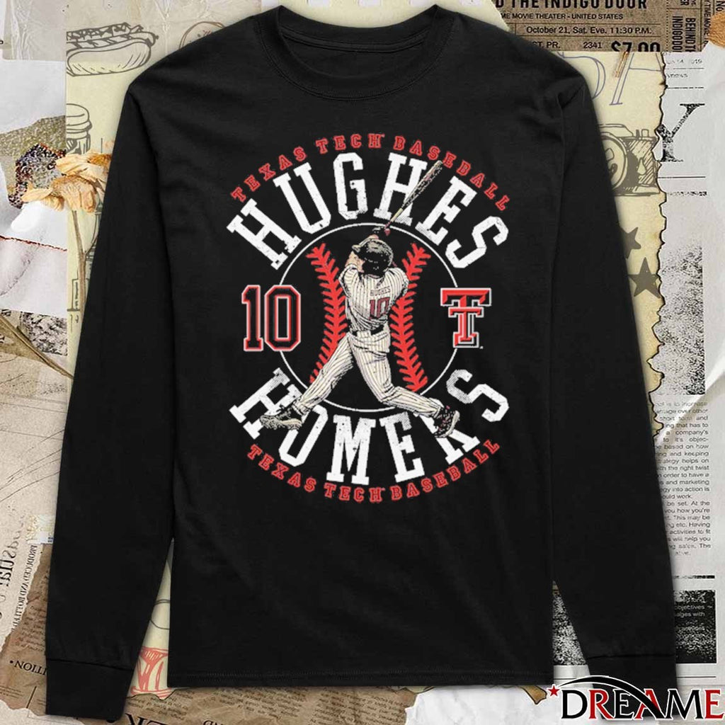 Logan Hughes Hughes Homers Texas Tech Red Raiders Basetball Graphic t-shirt