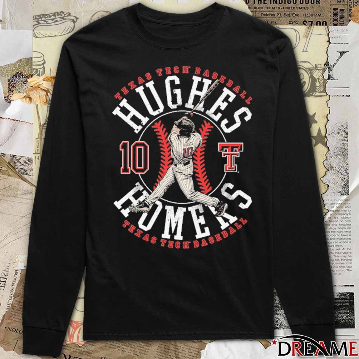 Logan Hughes Hughes Homers Texas Tech Red Raiders Basetball Graphic t-shirt