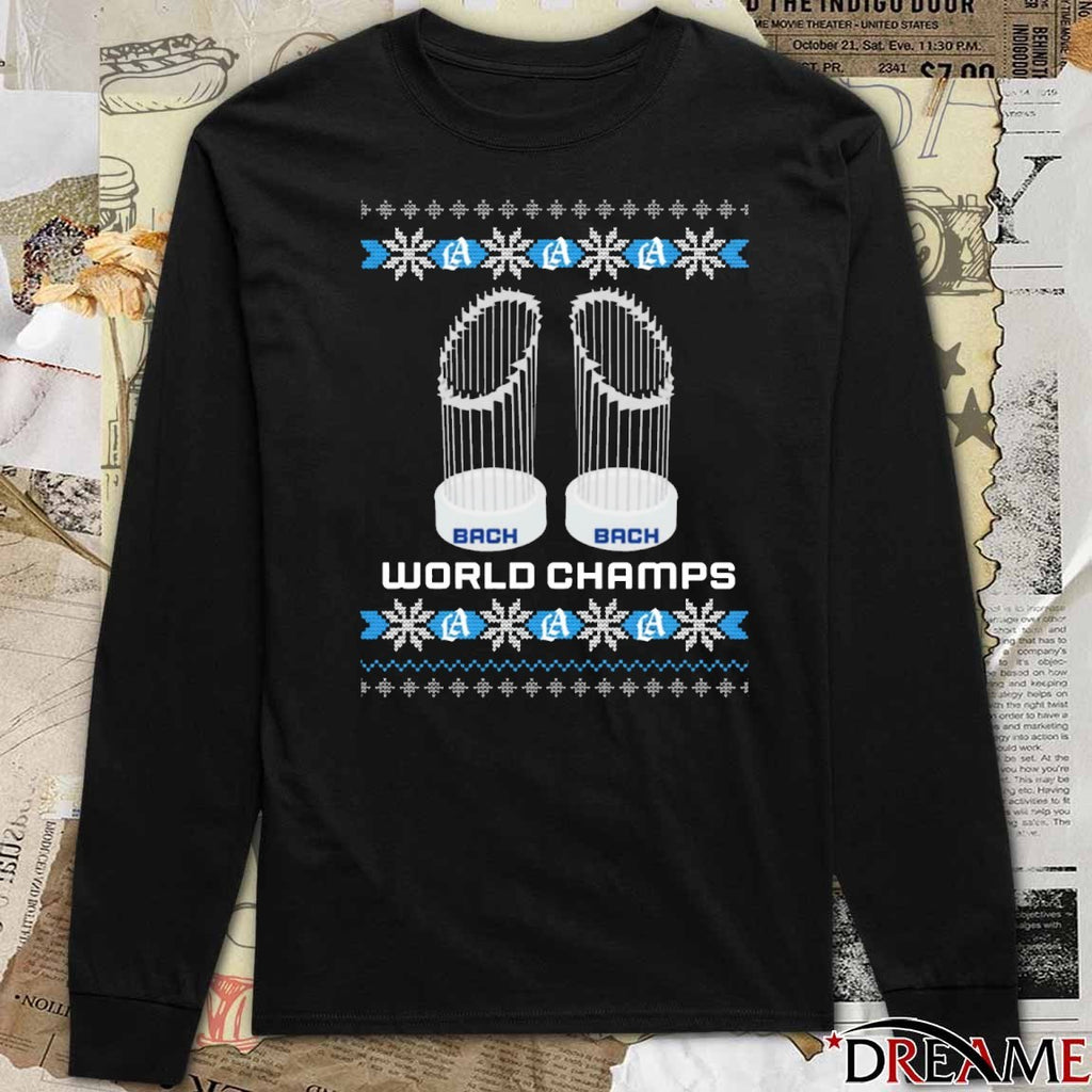 Los Angeles Dodgers 2025 Back 2 Back World Series Ugly Christmas Sweater t-shirt