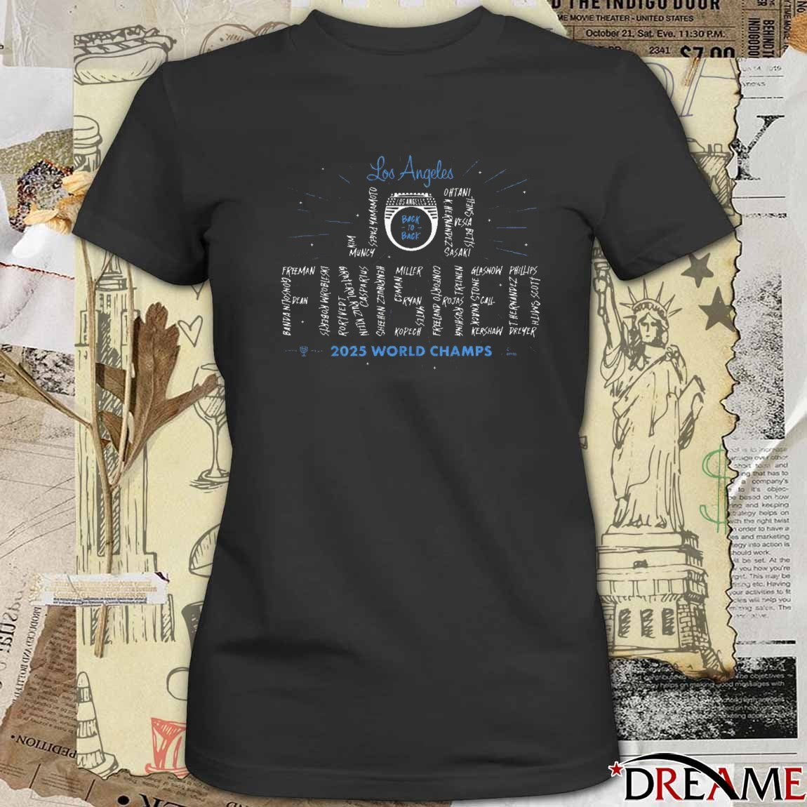 Los Angeles Dodgers Defeat Toronto Blue Jays Job Finished 2025 Back To Back World Champions t-shirt