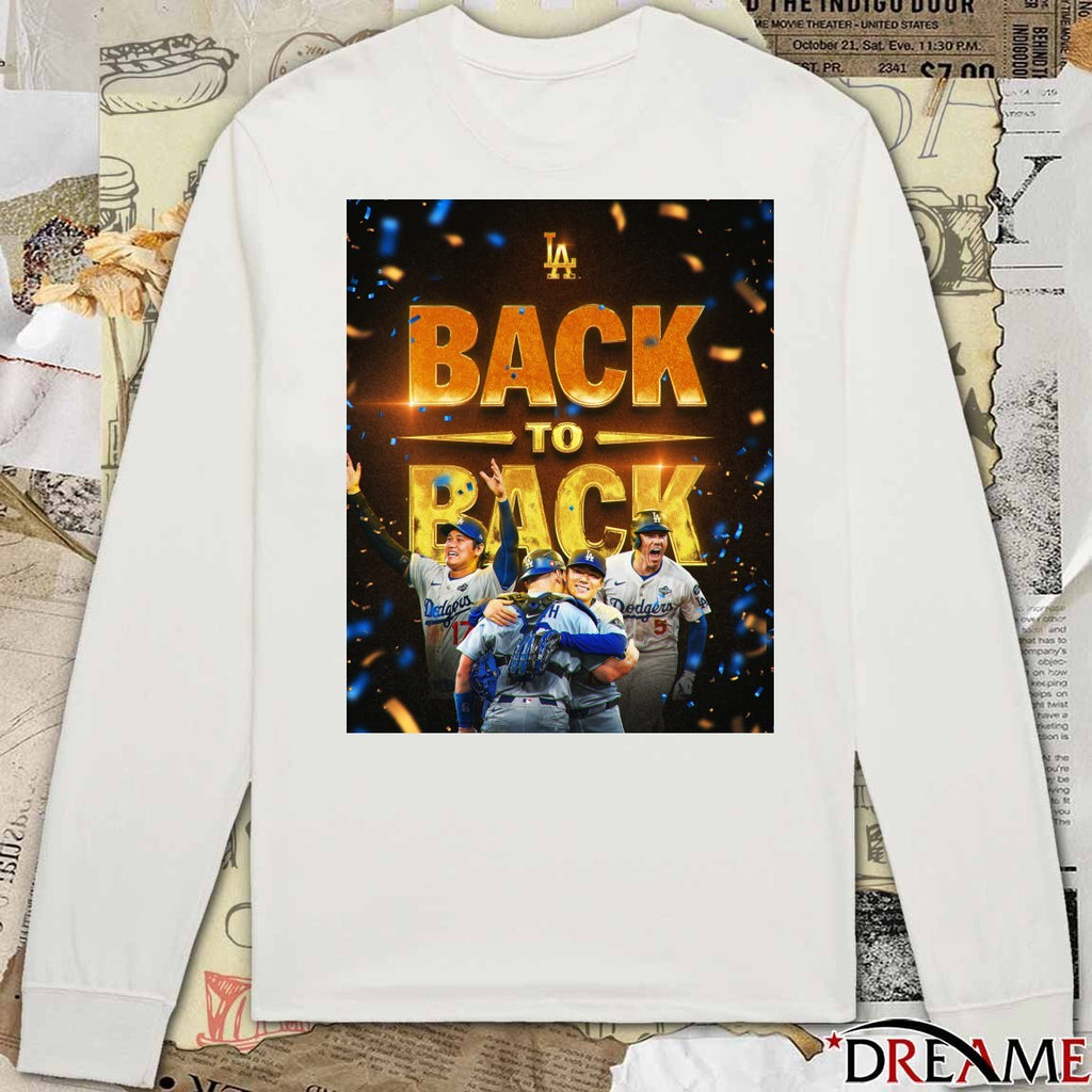 Los Angeles Dodgers Defeat Toronto Blue Jays in Game 7 2025 World Series Back To Back Poster t-shirt