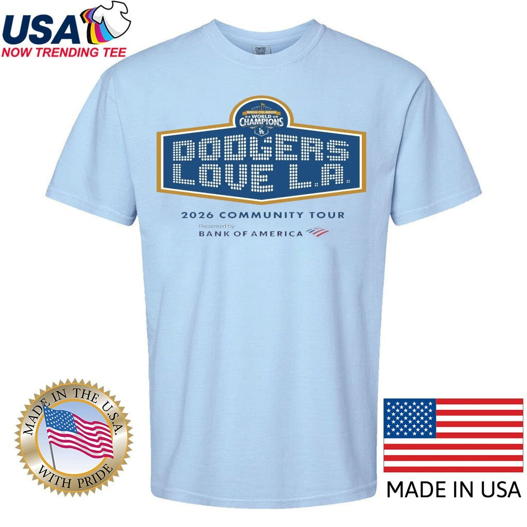 Los Angeles Dodgers Love LA 2026 Community Tour Shirt