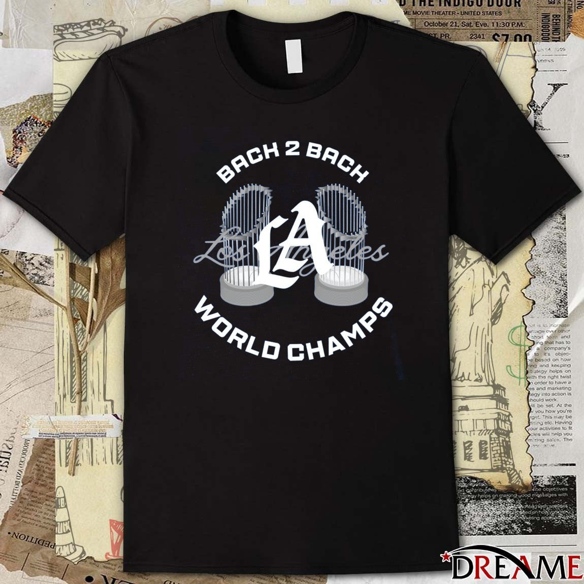 Los Angeles Dodgers MLB 2025 Back to Back World Series Champs Trophy t-shirt