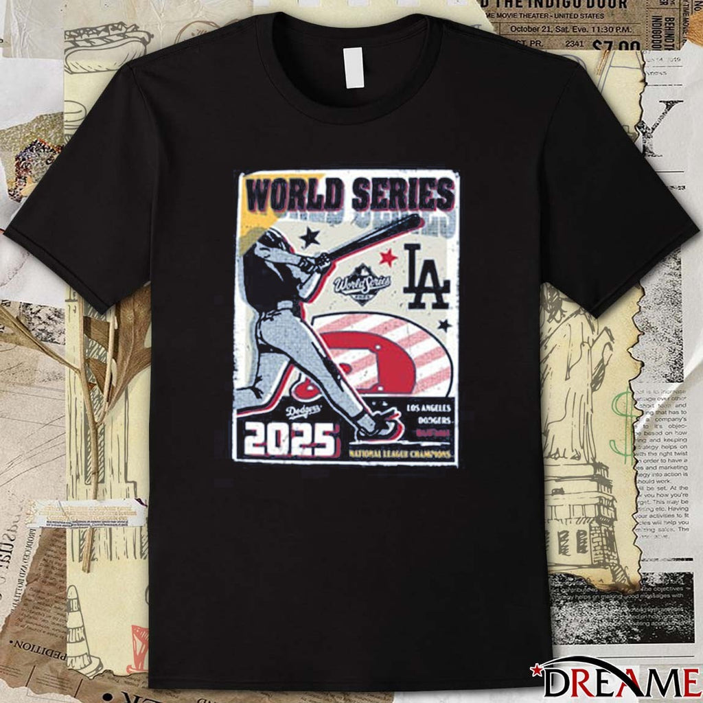 Los Angeles Dodgers MLB 2025 NLCS World Series National League Champions Participant Poster t-shirt