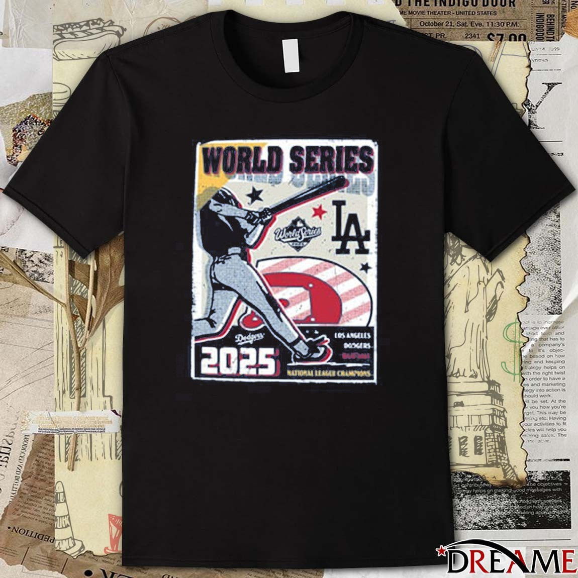 Los Angeles Dodgers MLB 2025 NLCS World Series National League Champions Participant Poster t-shirt