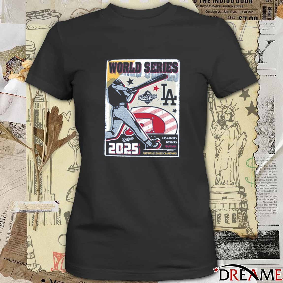 Los Angeles Dodgers MLB 2025 NLCS World Series National League Champions Participant Poster t-shirt