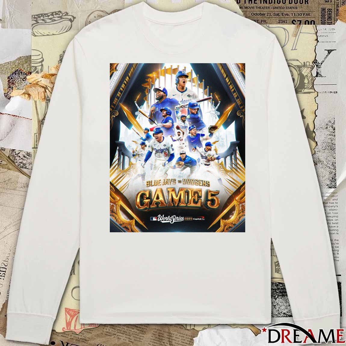 Los Angeles Dodgers Vs Toronto Blue Jays MLB World Series 2025 Game 5 Capital One Poster t-shirt