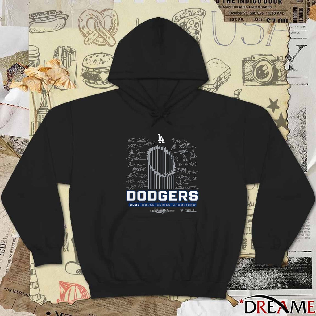 Los Angeles Dodgers Win Toronto Blue Jays 2025 MLB World Series Champions Roster Signatures t-shirt