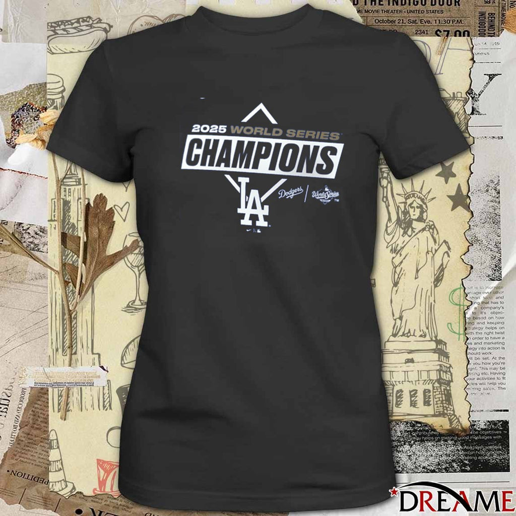 Los Angeles Dodgers Win Toronto Blue Jays 2025 World Series Champions Team Logo t-shirt