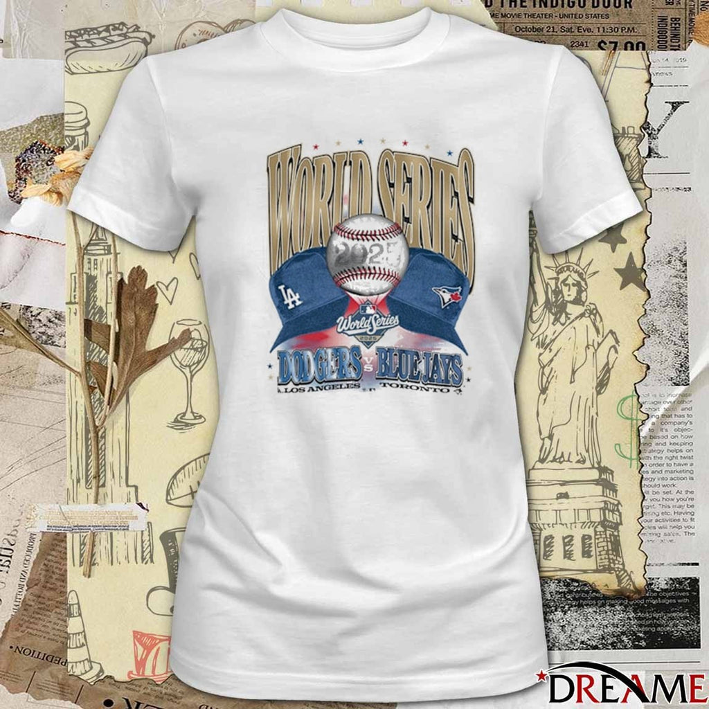 Los Angeles Dodgers vs Toronto Blue Jays 2025 MLB WS World Series Participant Dueling Caps t-shirt