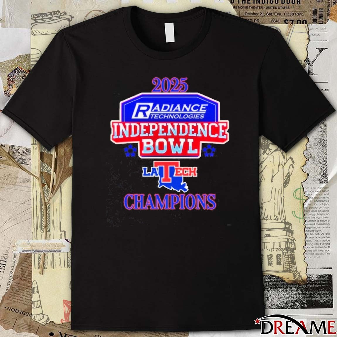 Louisiana Tech Bulldogs 2025 Radiance Technology Independence Bowl Champions t-shirt