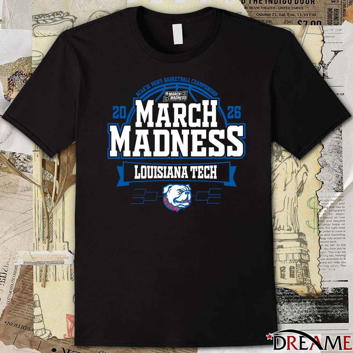Louisiana Tech Bulldogs 2026 NCAA DI Men’s Basketball Championship March Madness Bound t-shirt