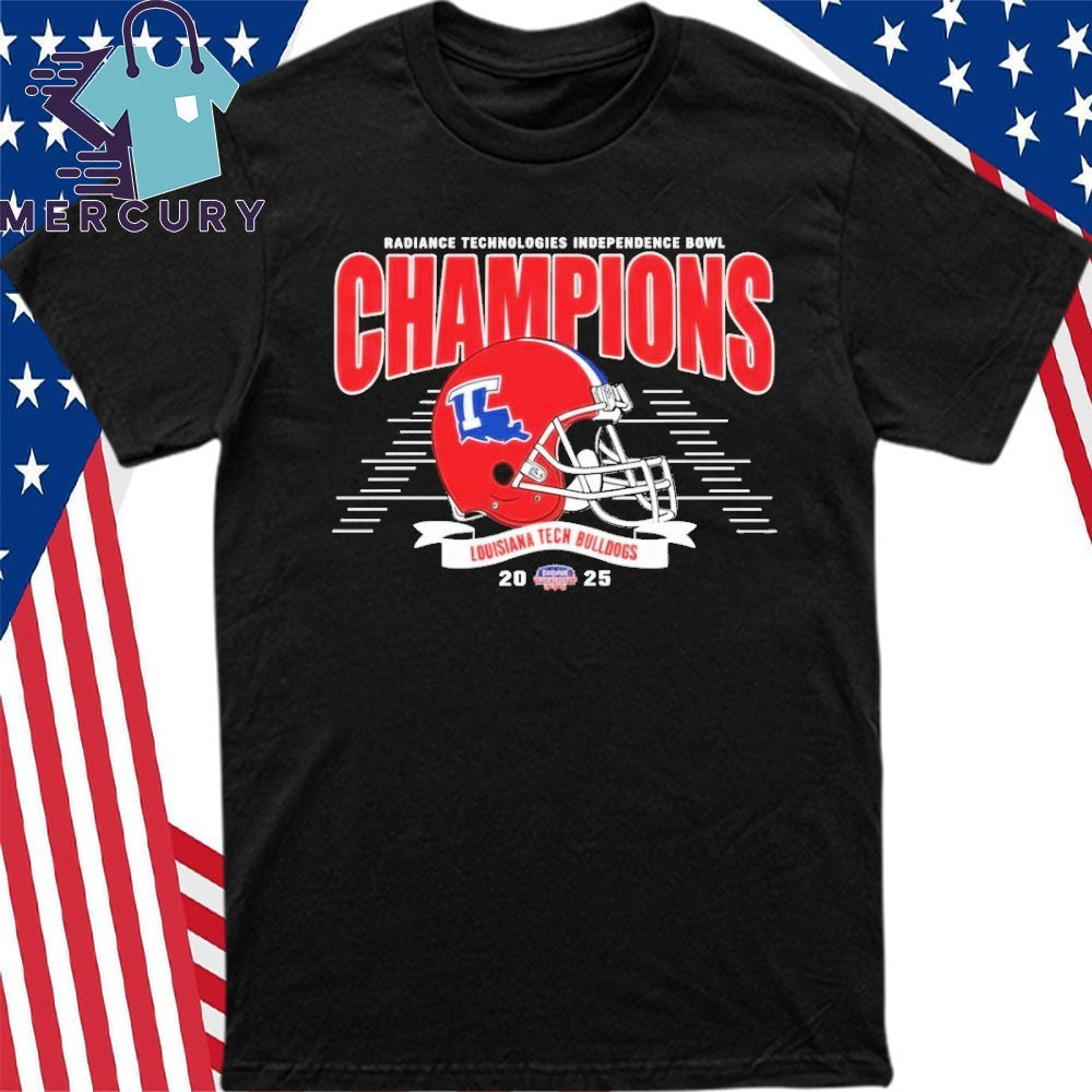 Louisiana Tech Bulldogs Football Claim Champions 2025 Radiance Technologies Independence Bowl Shirt
