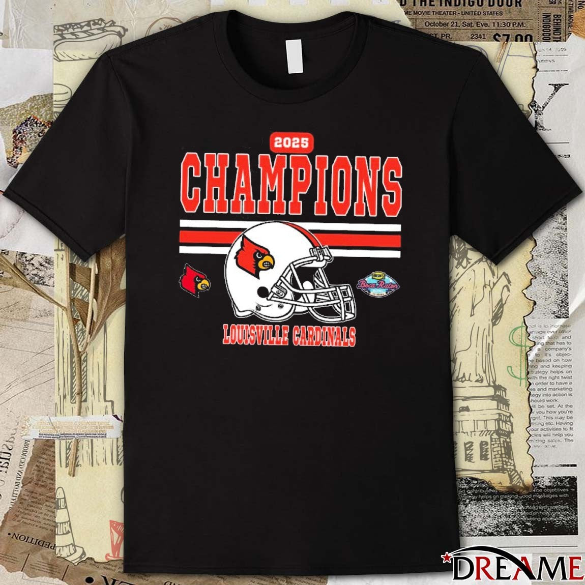 Louisville Cardinals Football Champions 2025 Bush’s Boca Raton Bowl Of Beans t-shirt