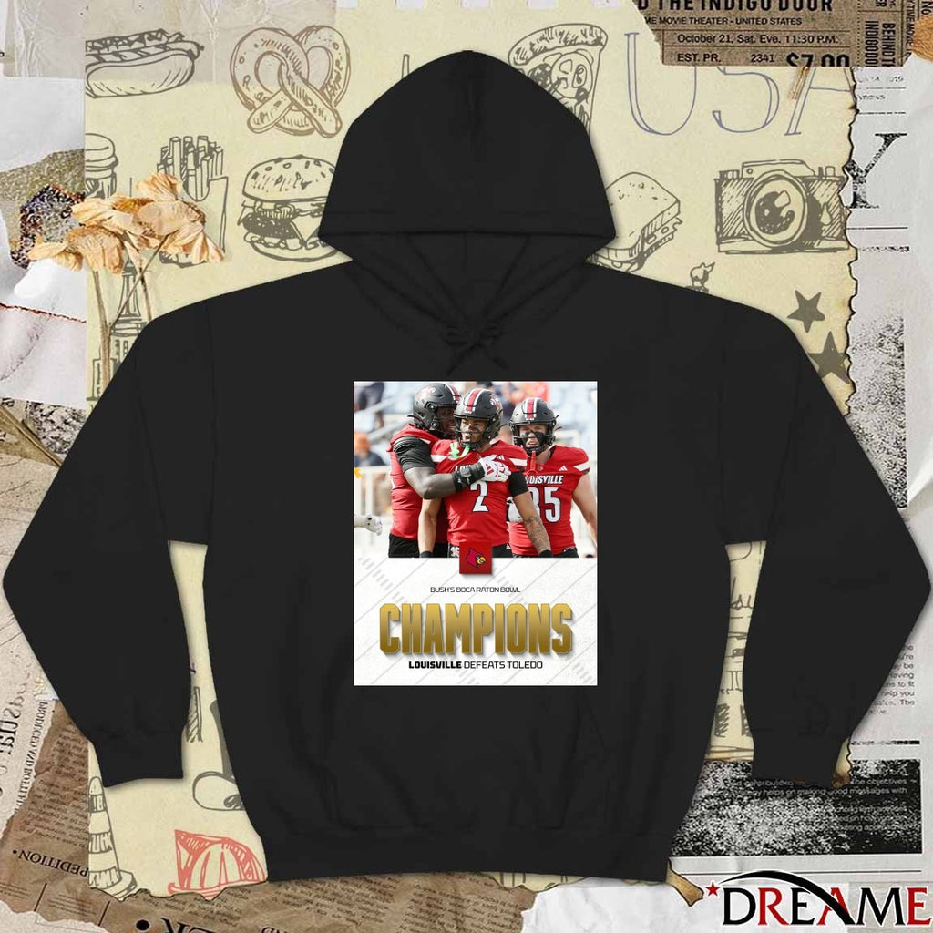 Louisville Cardinals defeated Toledo Rockets 2025 Bush’s Boca Raton Bowl Champions Poster t-shirt