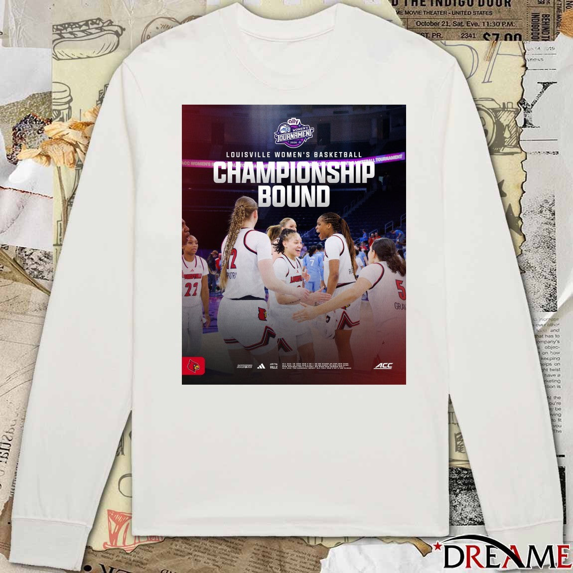 Louisville Women’s Basketball Tournament Championship Bound Poster t-shirt