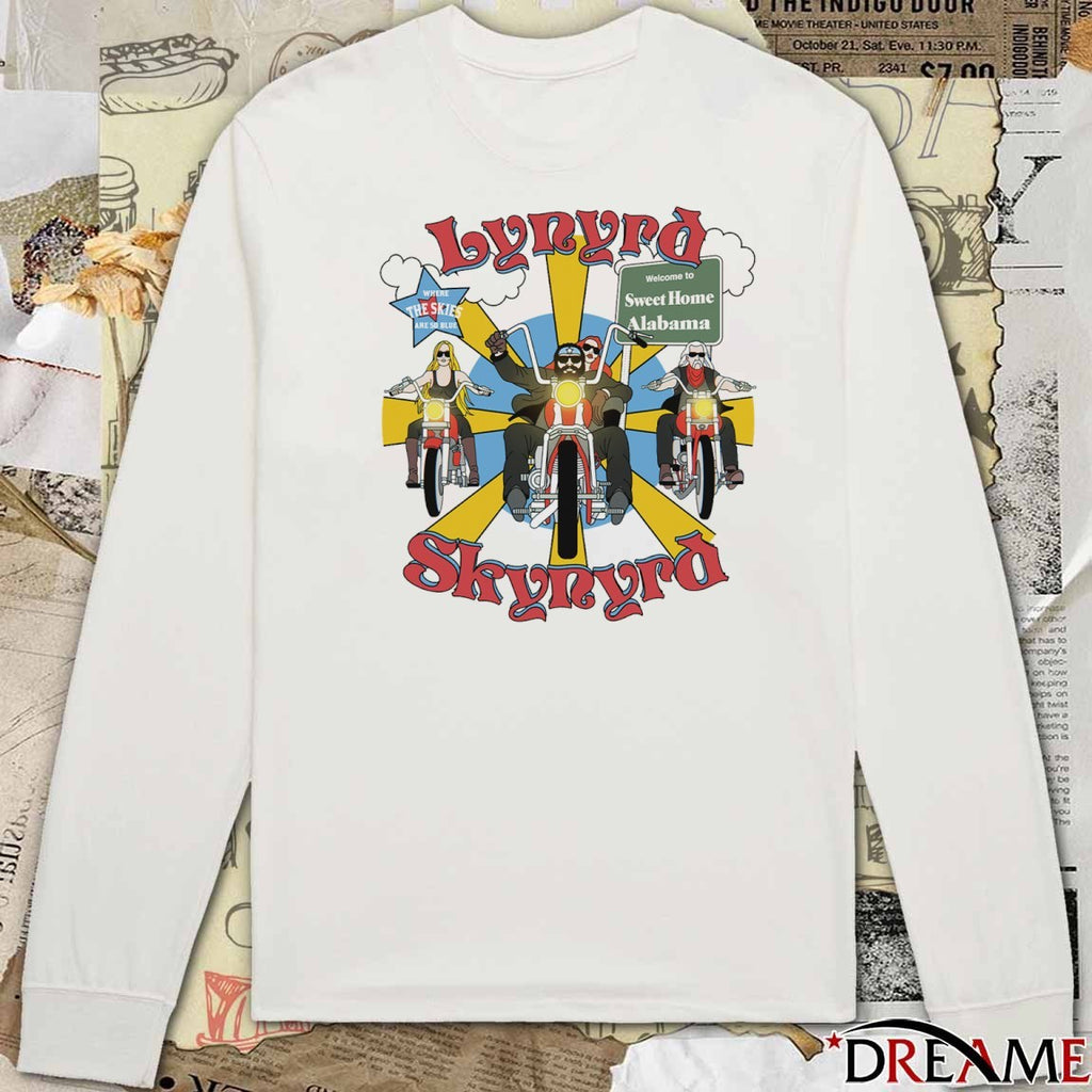 Lynyrd Skynyrd Road Trippin Welcome To Sweet Home Alabama Where The Skies Are So Blue t-shirt
