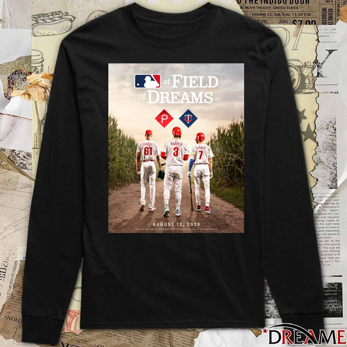 MLB At Field Of Dreams Philadelphia Phillies Vs Minnesota Twins August 13 2026 Poster t-shirt