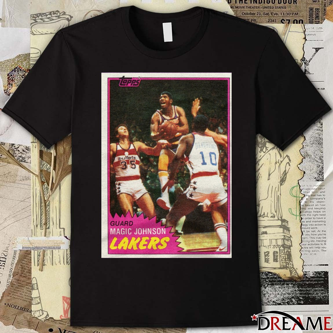 Magic Johnson Los Angeles Lakers 2026 NBA Basketball Topps Trading Card Player t-shirt