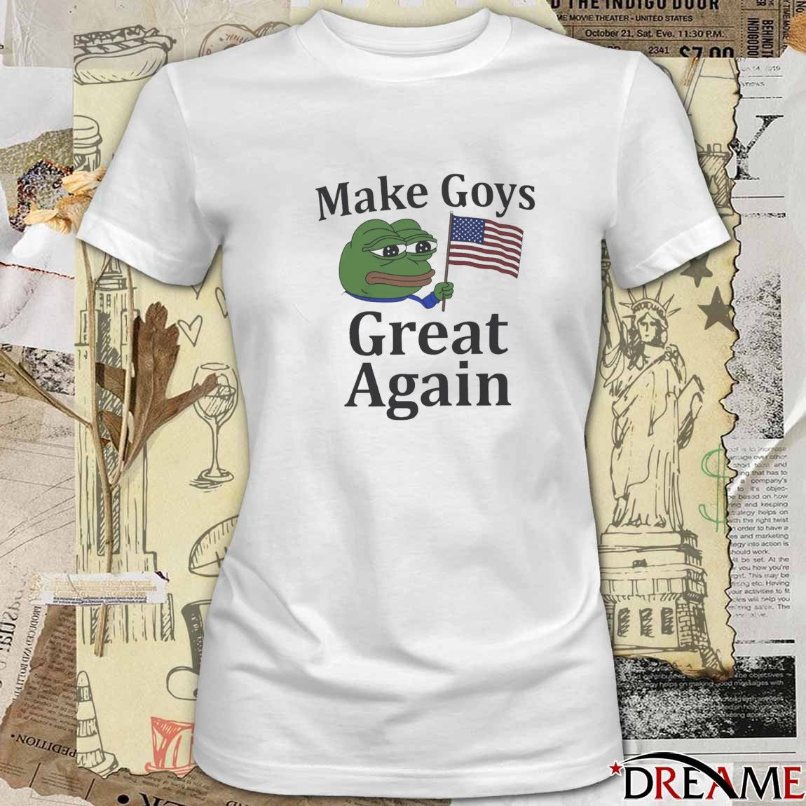Make Goys Great Again Frog USA Flag 2025 t-shirt