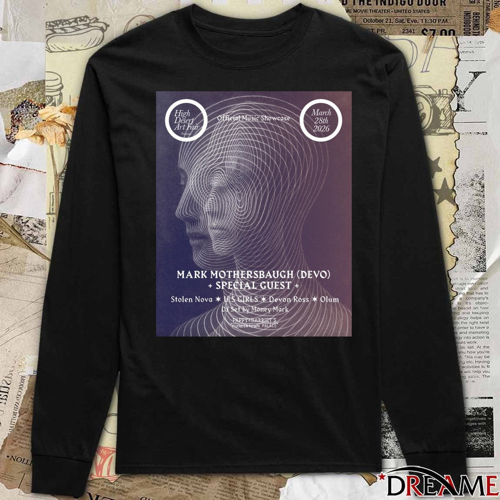Mark Mothersbaugh Poster March 28 2026 Pioneertown, CA Concert t-shirt