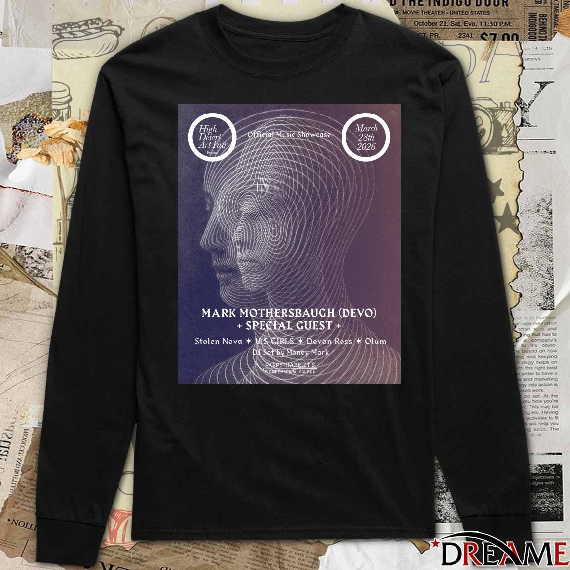 Mark Mothersbaugh Poster March 28 2026 Pioneertown, CA Concert t-shirt