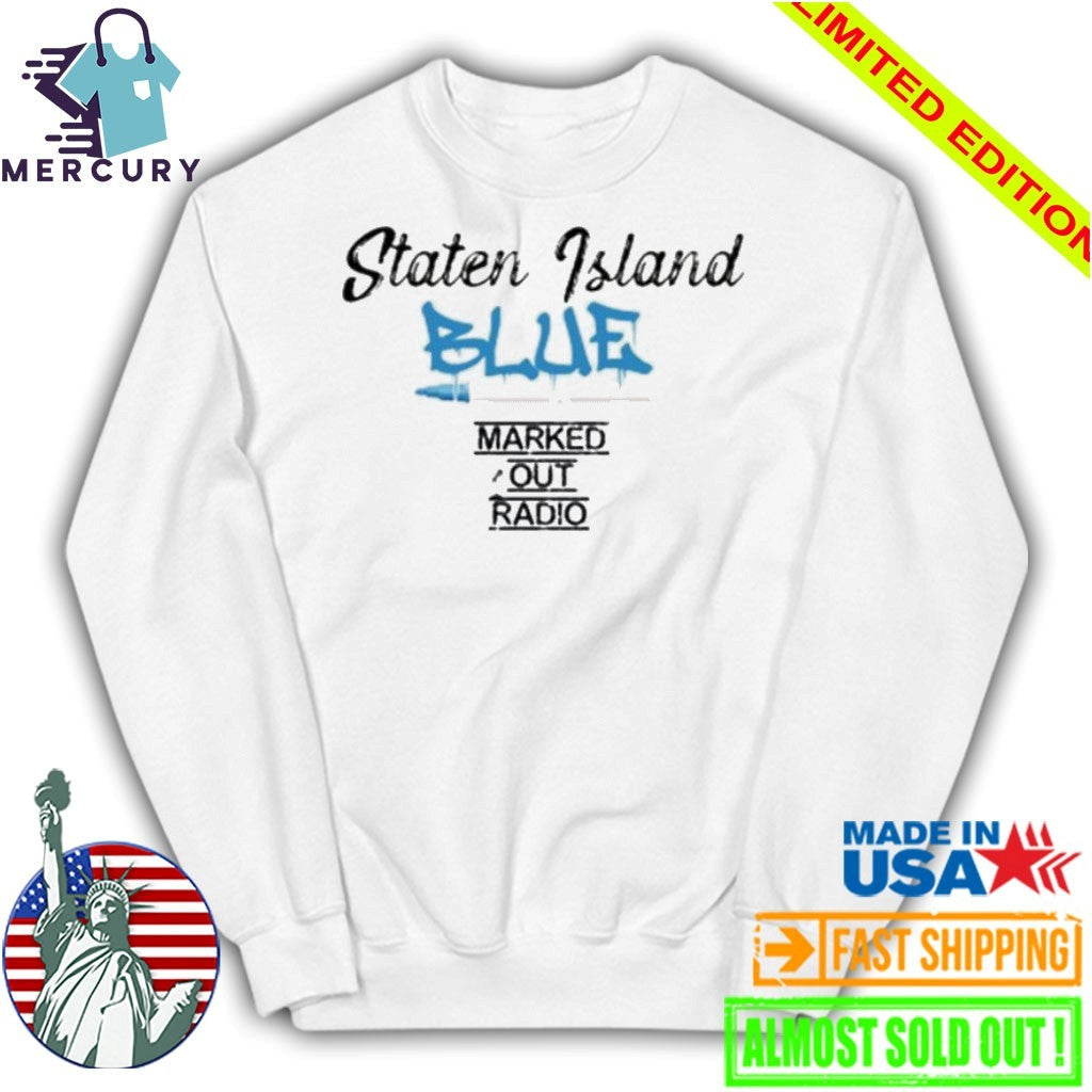 Marked Out Radio Staten Island Blue Shirt