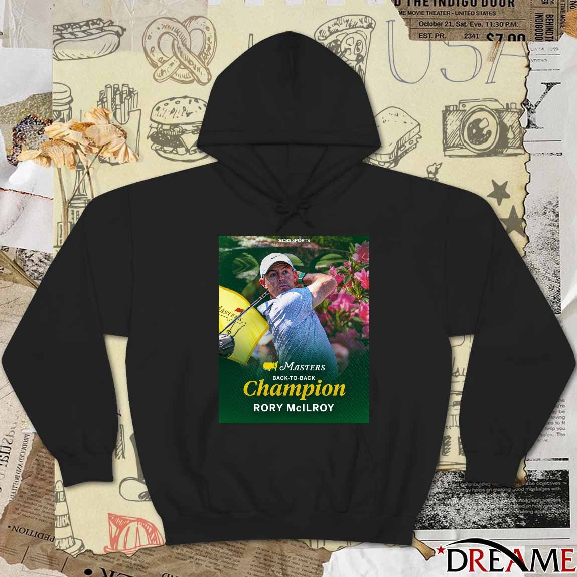 Masters Back To Back Champion Rory McIlroy At Augusta National 2026 Poster t-shirt