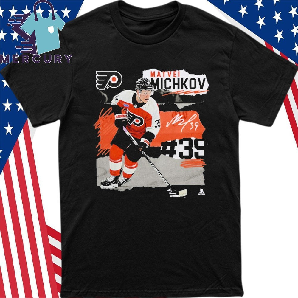 Matvei Michkov Black Philadelphia Flyers Fresh Ice Shirt
