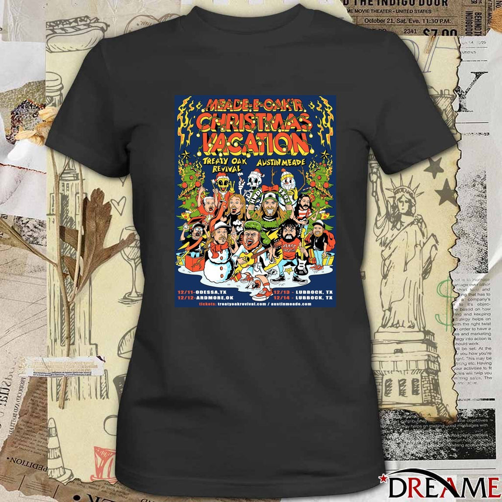 Meade-E-Cakr Christmas Vacation Treaty Oak Revival and Austin Meade December 11-14 2025 Poster t-shirt