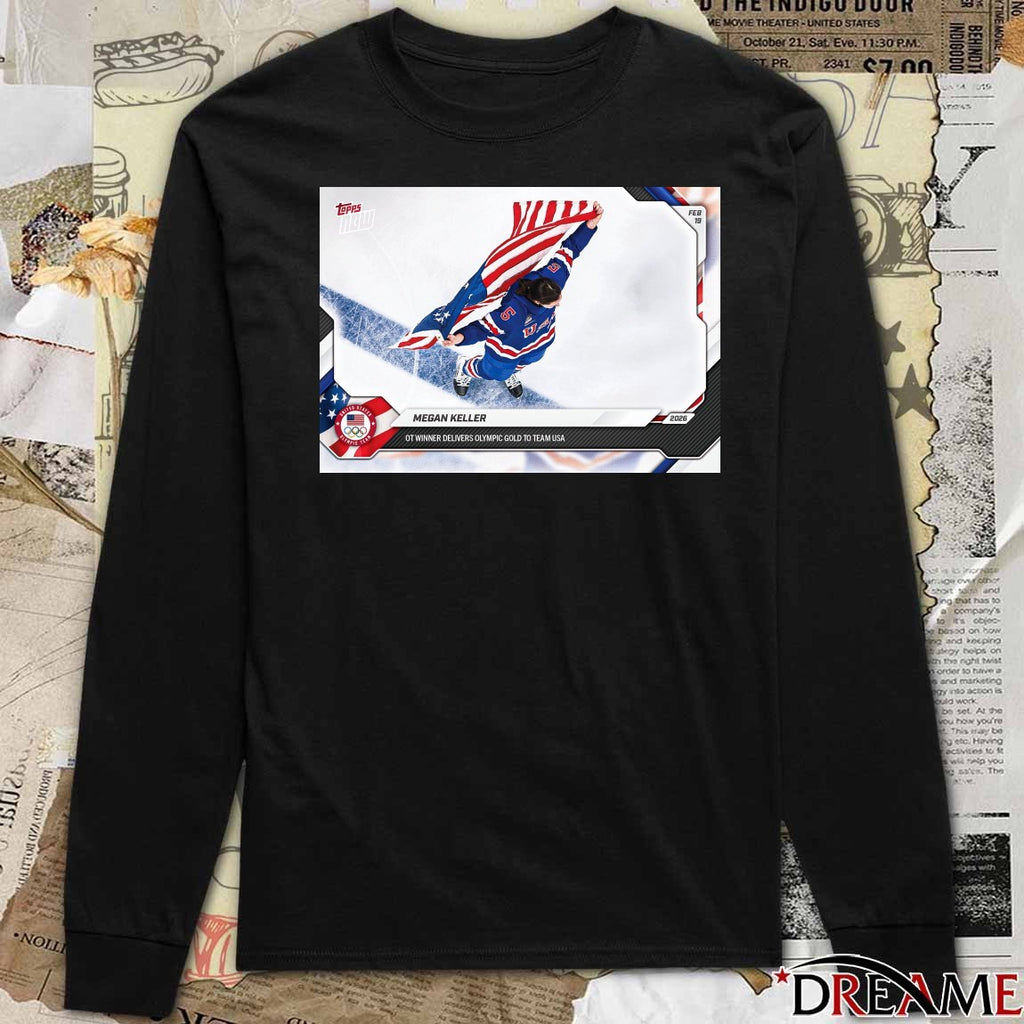 Megan Keller Ot Winner Delivers Olympic Gold To Team USA Topps Now Poster t-shirt