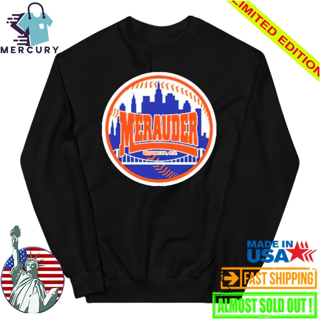 Merauder New York Mets Baseball Logo Skyline Shirt