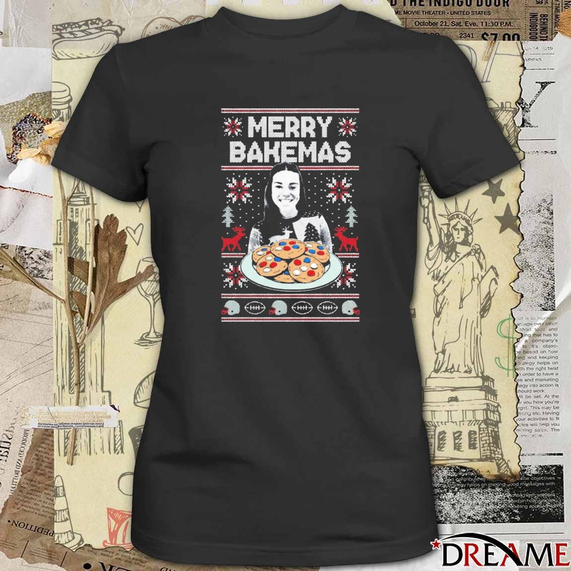 Merry Bakemas Football Ugly Christmas Sweater 2025 t-shirt