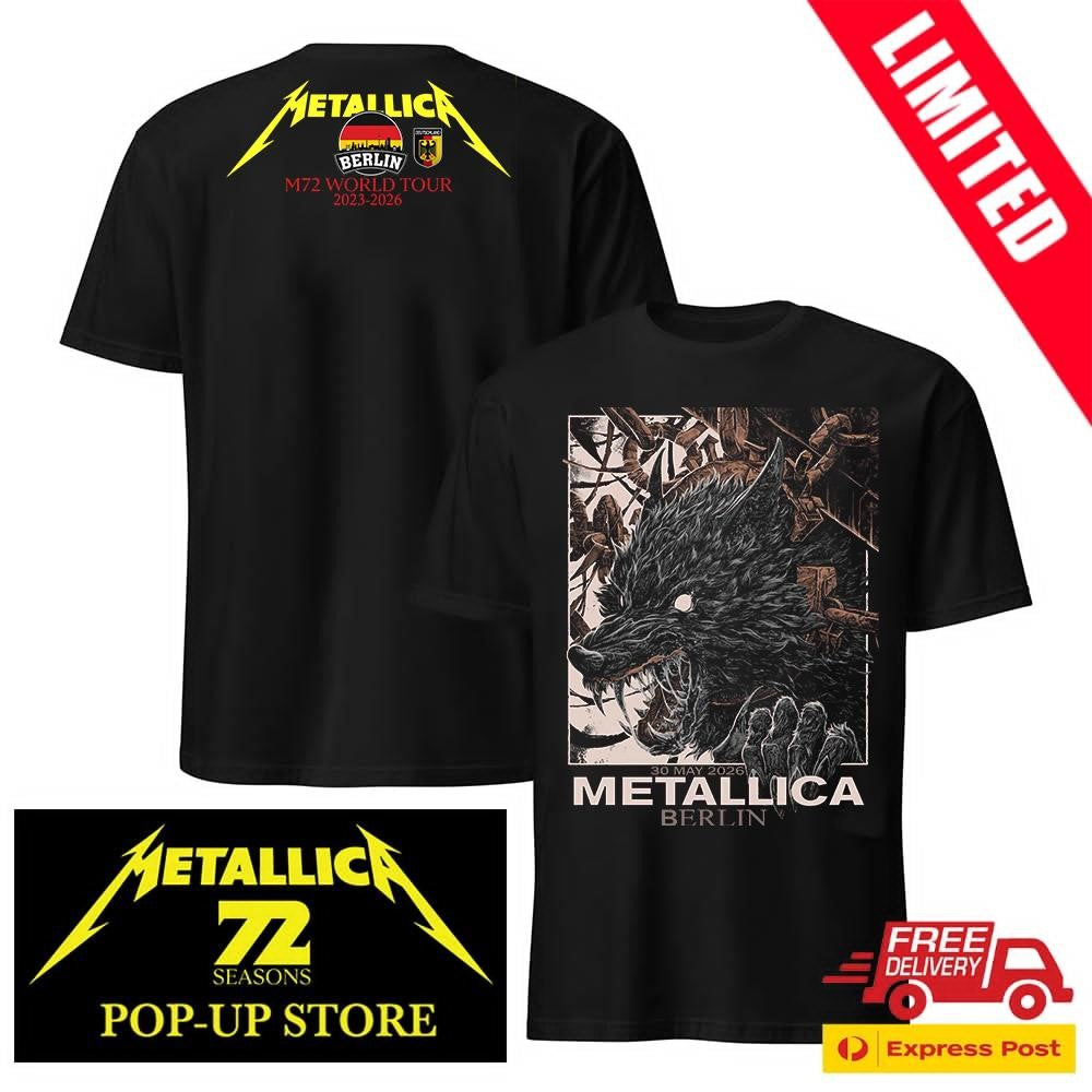 Metallica Berlin Germany 2026 Two Sides Shirt Janta Island Art