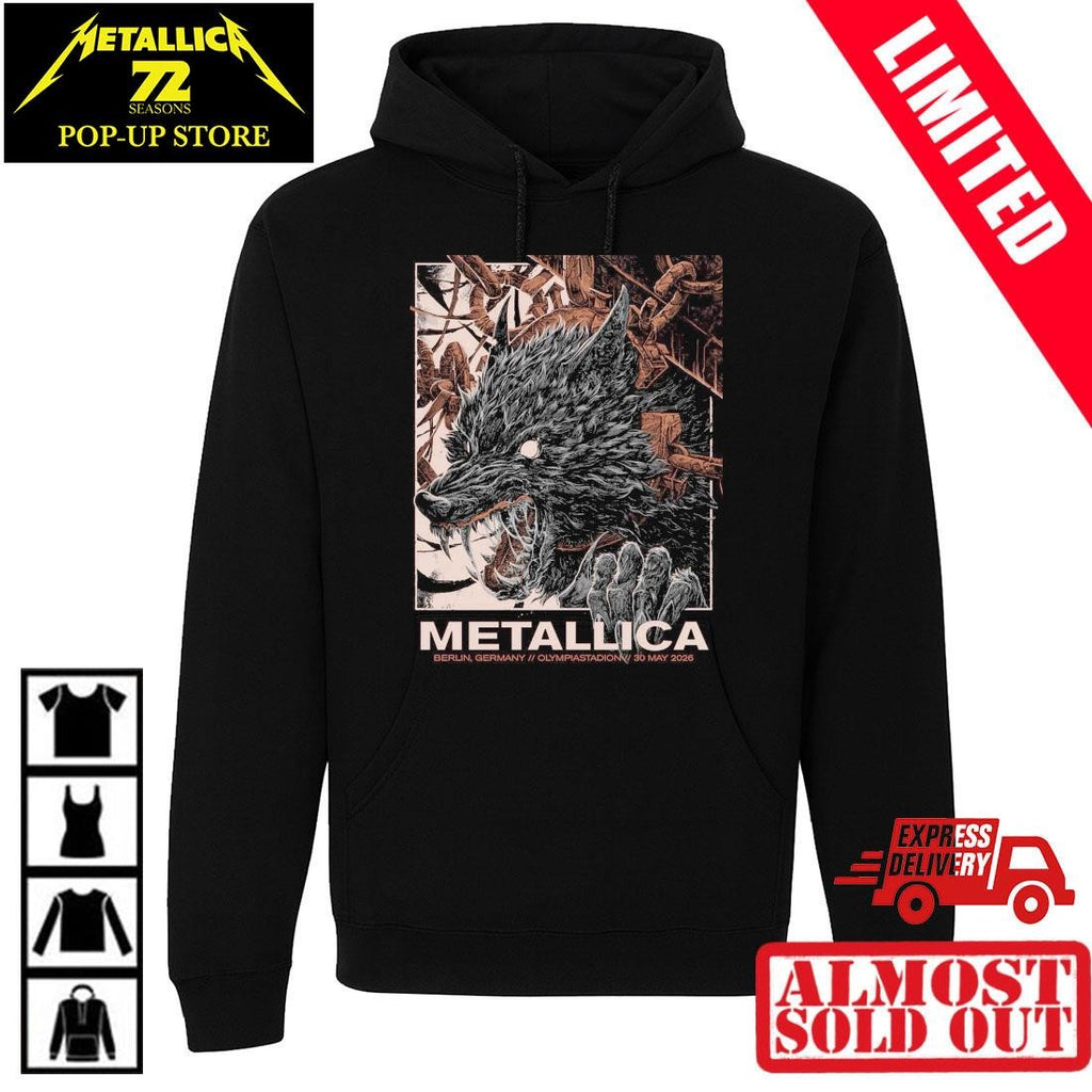 Metallica Berlin Germany Olympiastadion May 30 2026 Official Pop-Up Shop Shirt