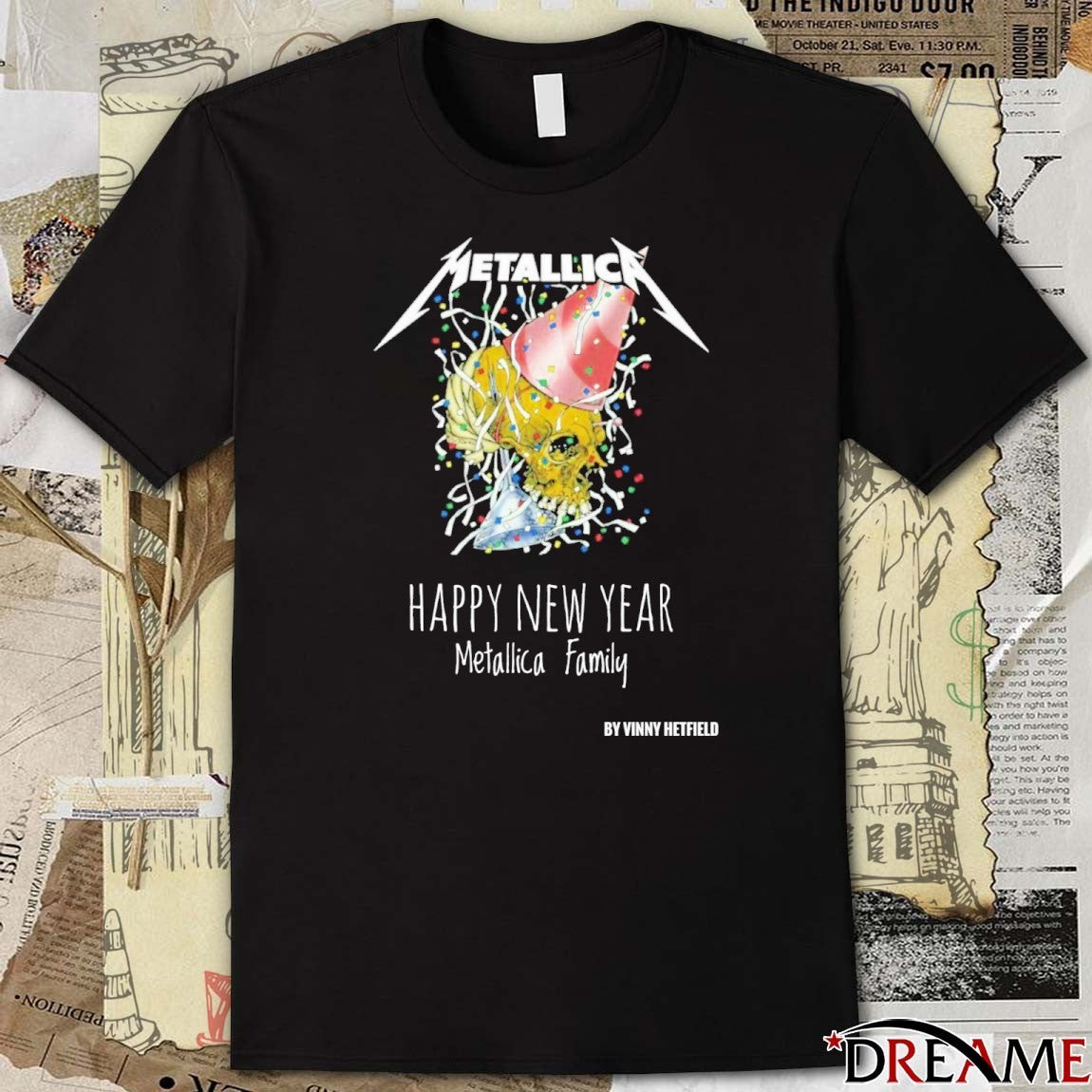 Metallica Happy New Year Metallica Family By Vinny Hetfield 2025 t-shirt
