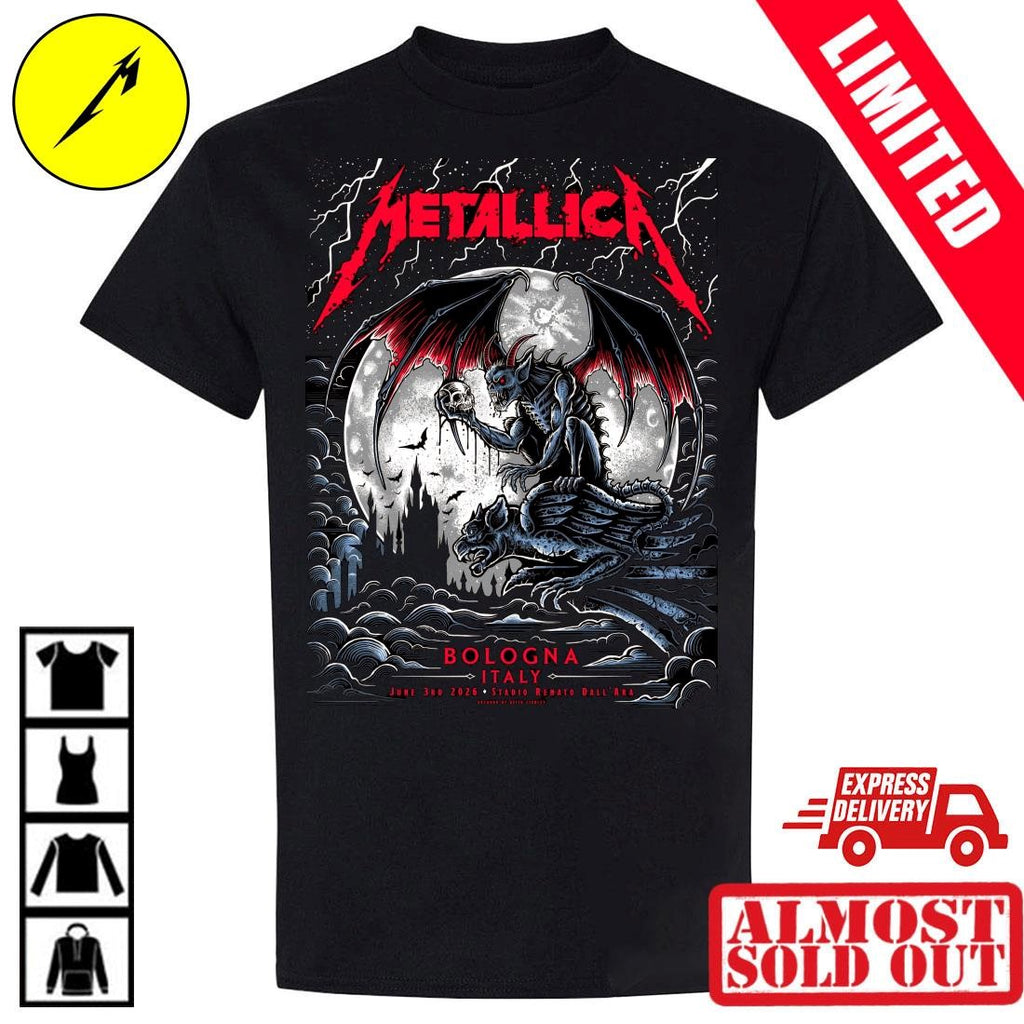 Metallica June 3 2026 Bologna Stadio Renato Dall’Ara T-Shirt