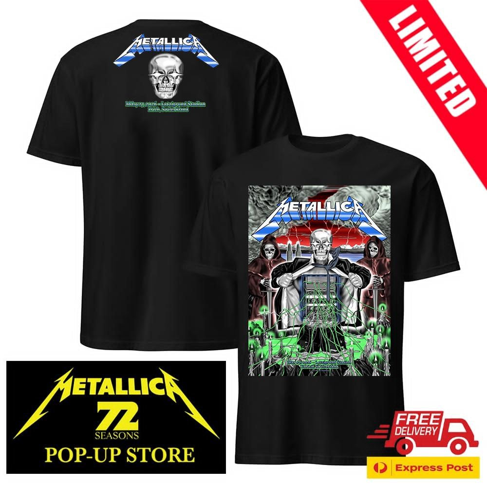Metallica Letzigrund Stadion Zürich May 27 2026 Pop-Up Shop Shirt By Luca Schenardi