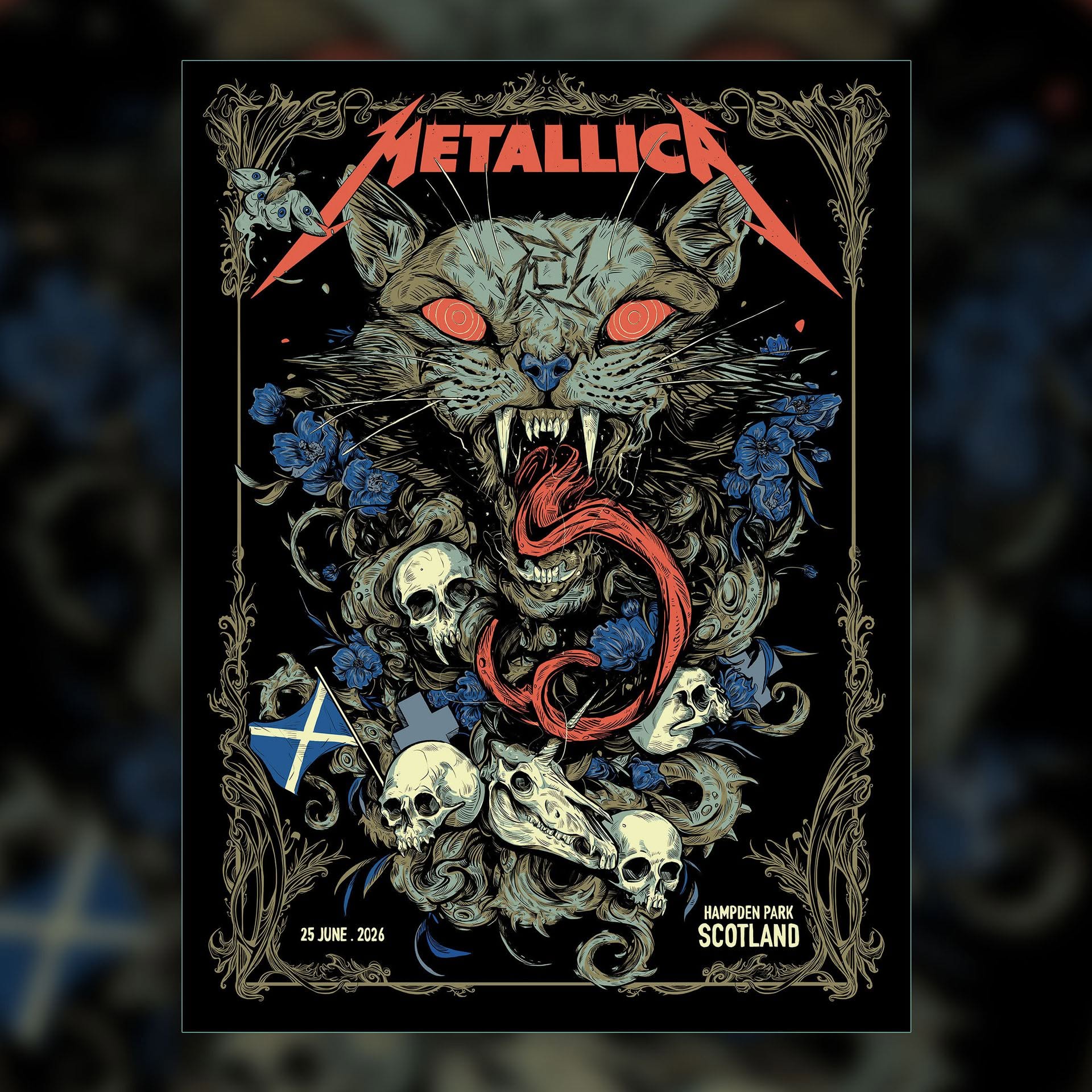 Metallica M72 Glasgow June 25, 2026 Poster Art by Michelle KamMei Harvey