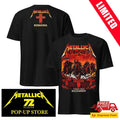 Metallica M72 Tour Bucharest 2026 Official Pop-Up Shop Two Sided Merch Tee – Four Horsemen Design
