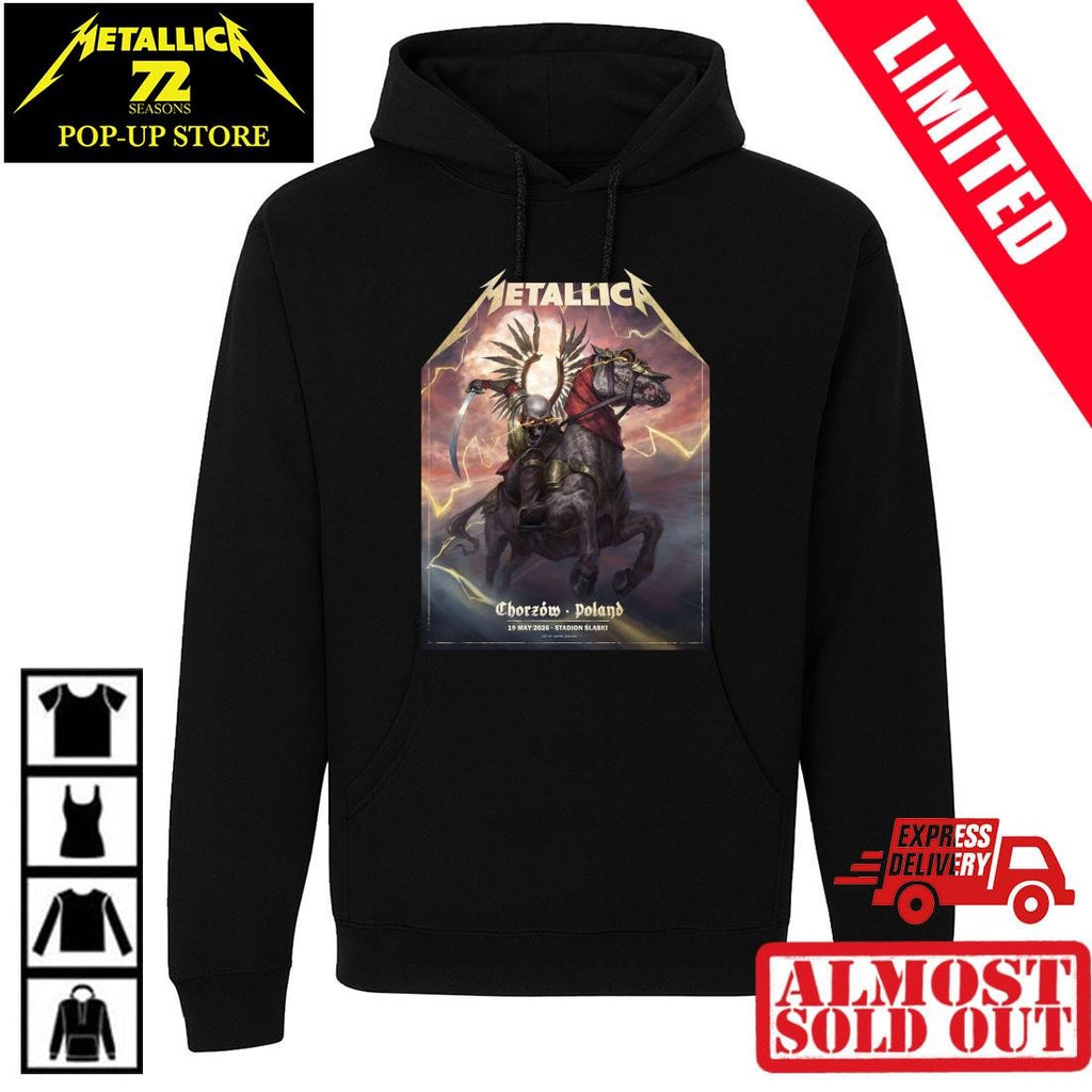 Metallica M72 Tour Chorzow 19 May 2026 Shirt Death Winged Hussars Design by Jakub Jagoda Poland