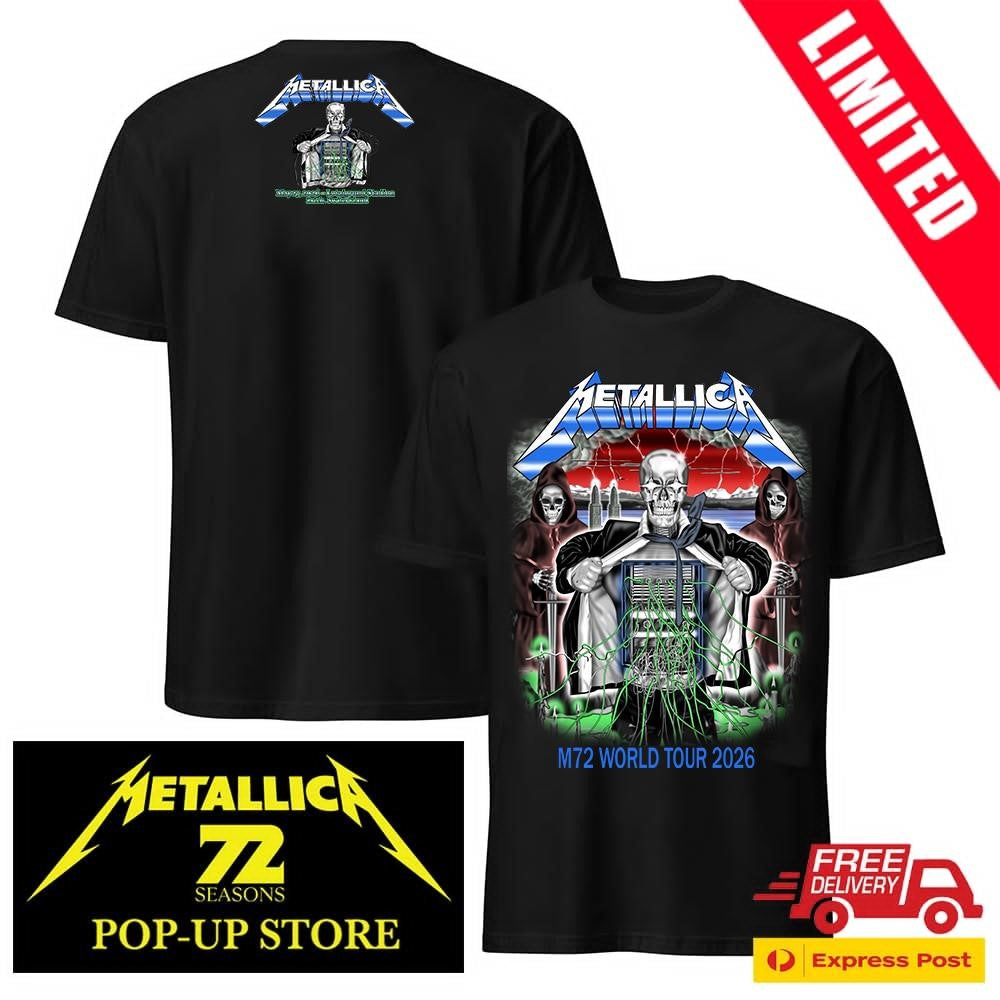 Metallica M72 Zurich Limited Edition At Stadion Letzigrund In Zurich Switzerland On May 27 2026 Art By Luca Schenardi 2 Sides Shirt