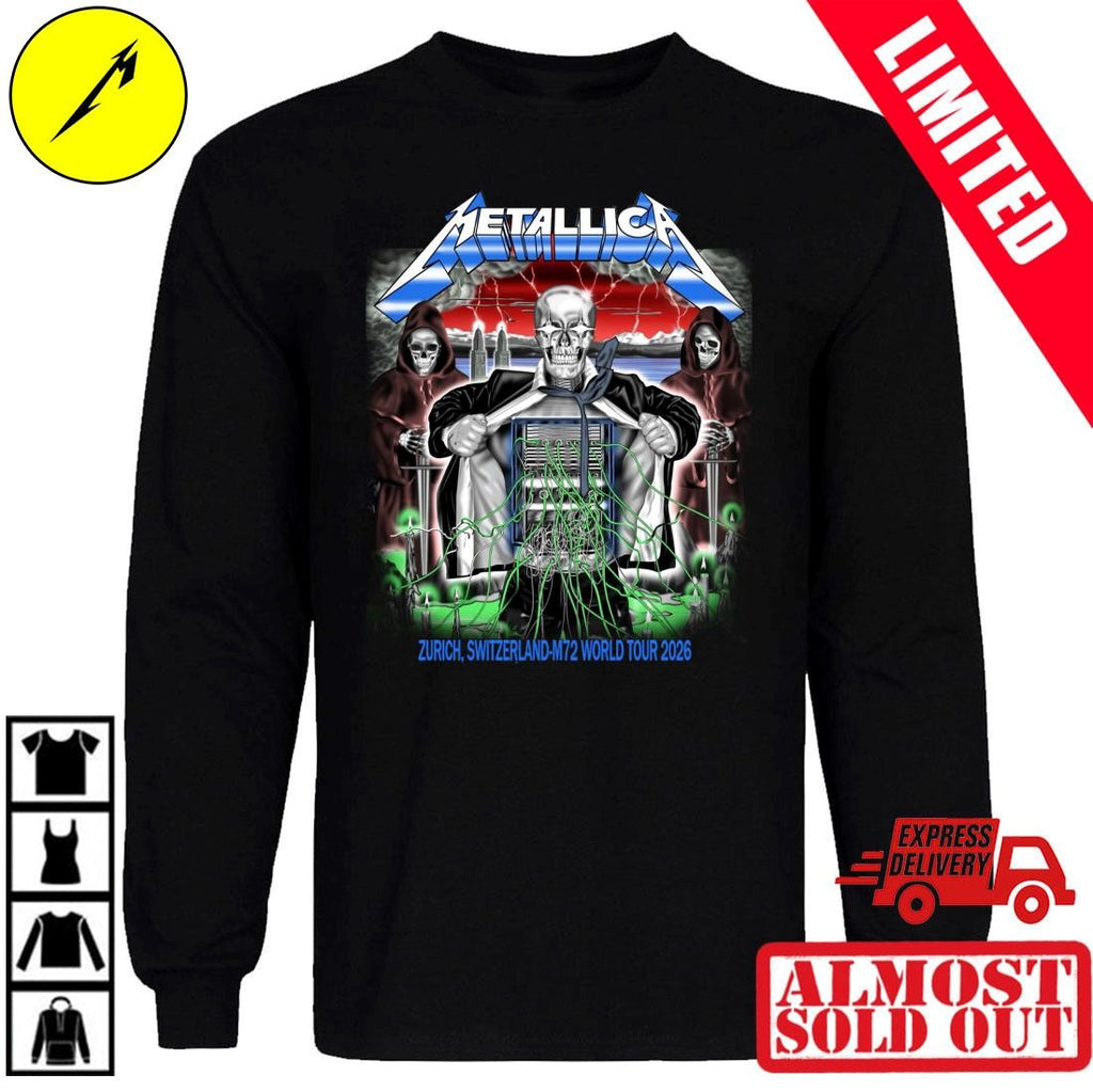 Metallica M72 Zurich Pop-Up Shop Official T-Shirt Stadion Letzigrund Luca Schenardi