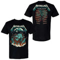 Metallica Pop-up Store M72 European World Tour 2026 Kraken Skull Head With Dates Back Shirt